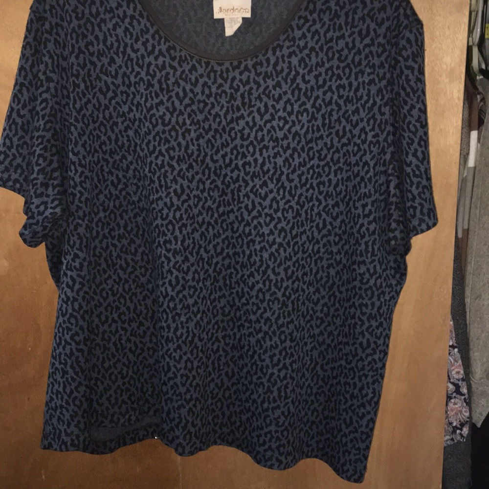 Blue Leopard print shirt